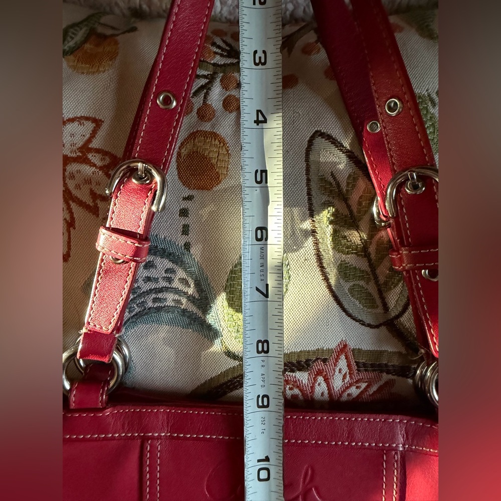 Coach Ashley Y2K Vintage Cherry Leather Shoulder Bag with Cherry Charm F13759 - Picture 14 of 15